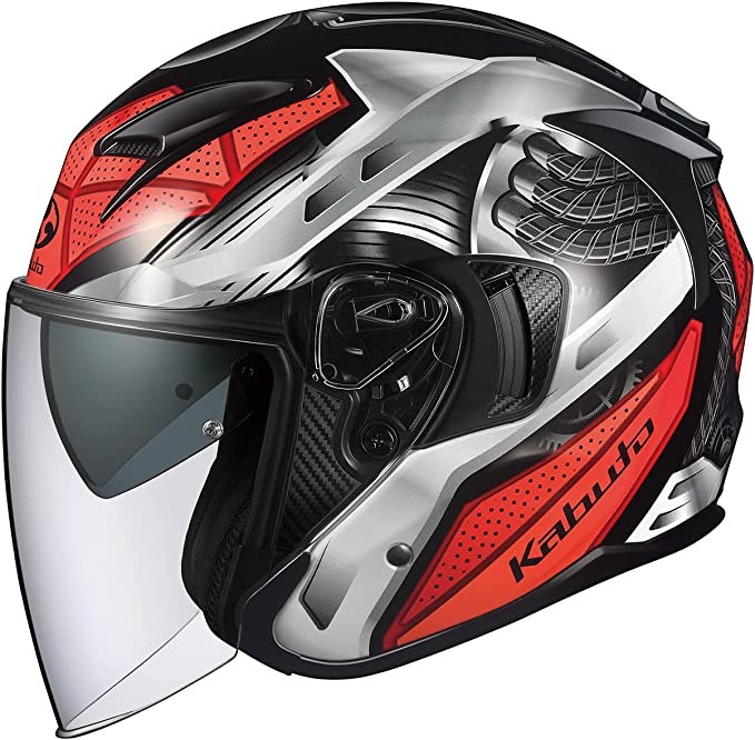 OGK KABUTO (オージーケーカブト) EXCEED SPARK motorcycle helmet half helmet Jet, black silver, XS