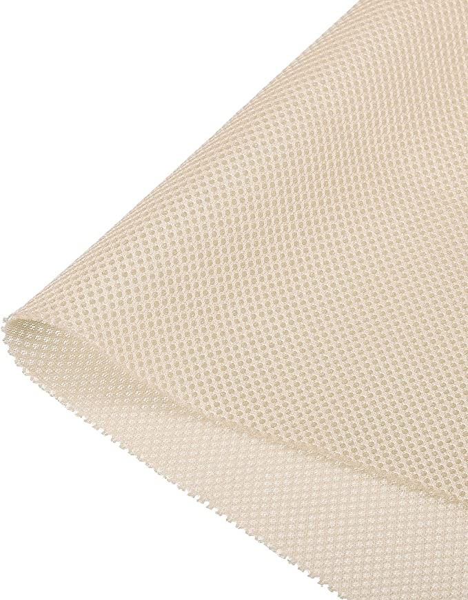 MECCANIXITY Speaker Grill Cloth 40 x 55 Inch Stereo Mesh Fabric Dust Cloth for Home Speaker Repair Beige