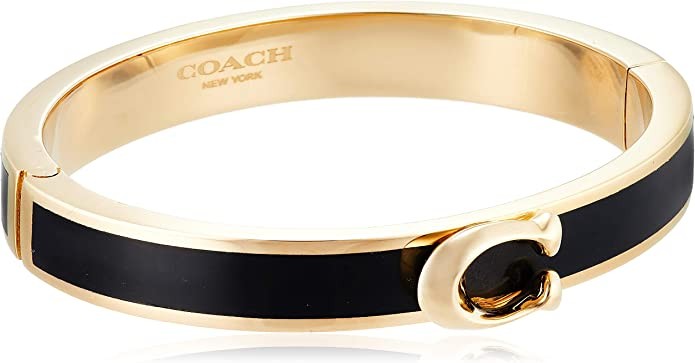 Coach F67480 Metal Logo Bracelet CO-F67480-GDBLK-B-1